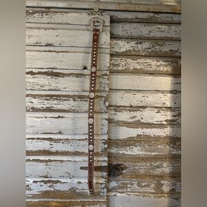 Blazin Roxx Brown Belt with Silver Accents